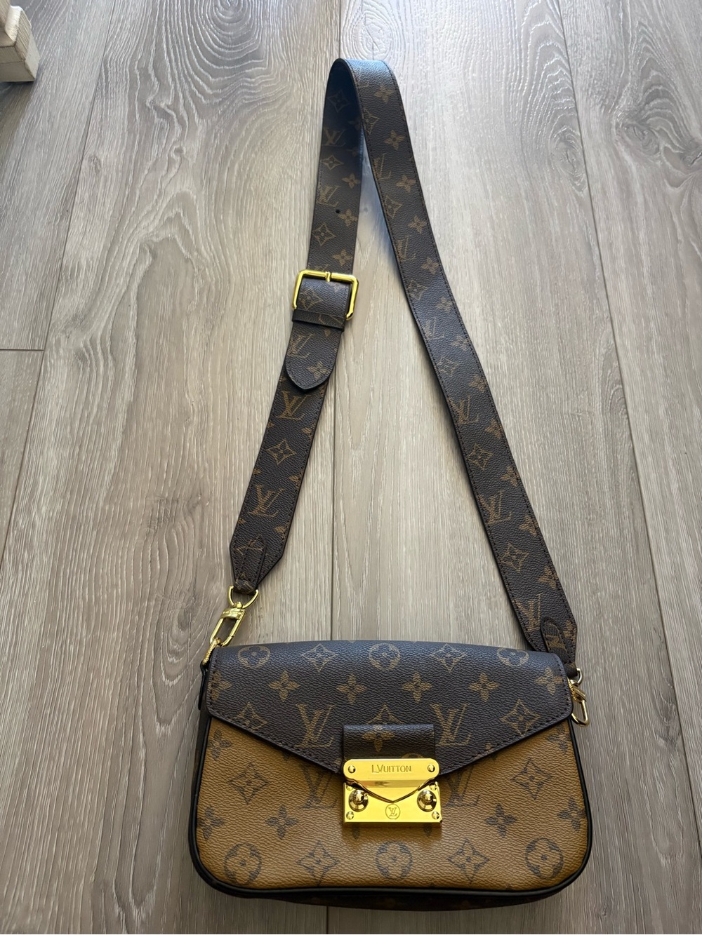 Louis Vuitton Two-Tone Monogram Pallas Crossbody - Brown & Tan